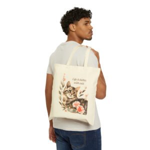 Customized Text For Cotton Canvas Tote Bag